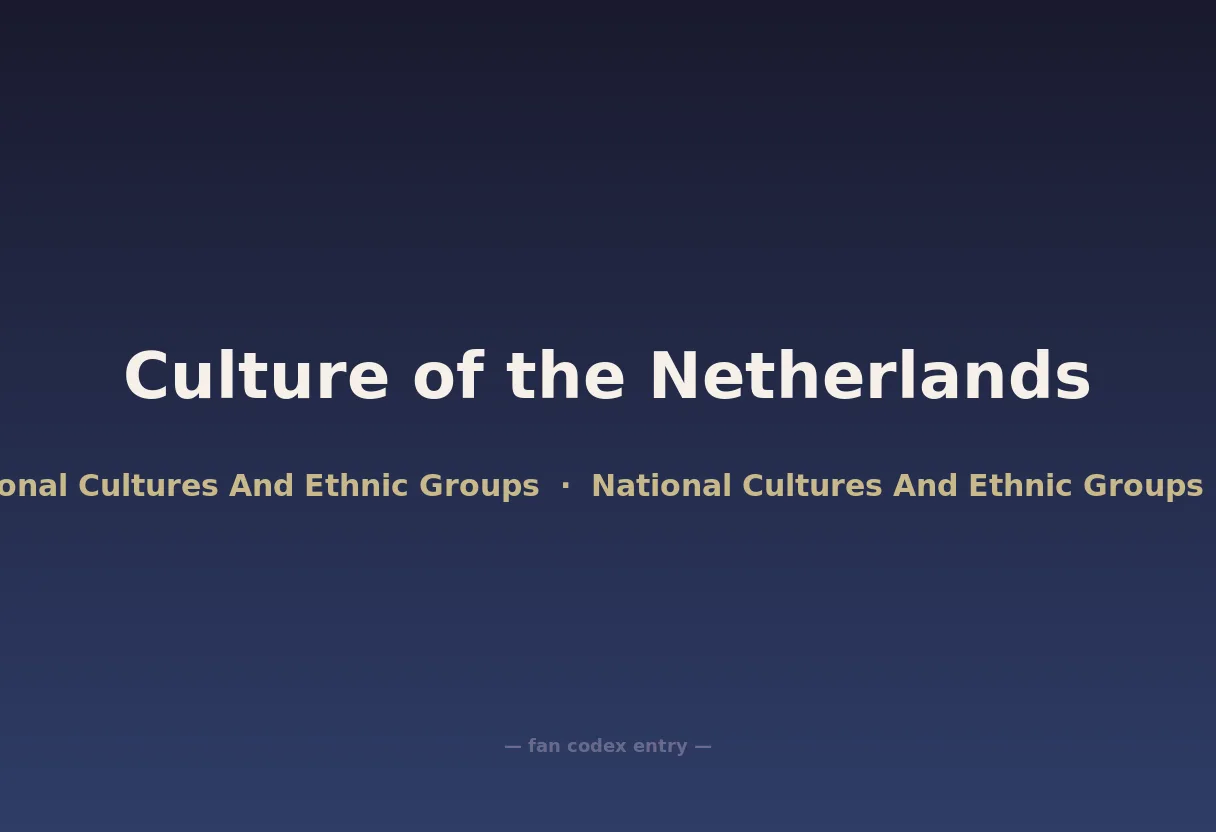 Culture of the Netherlands