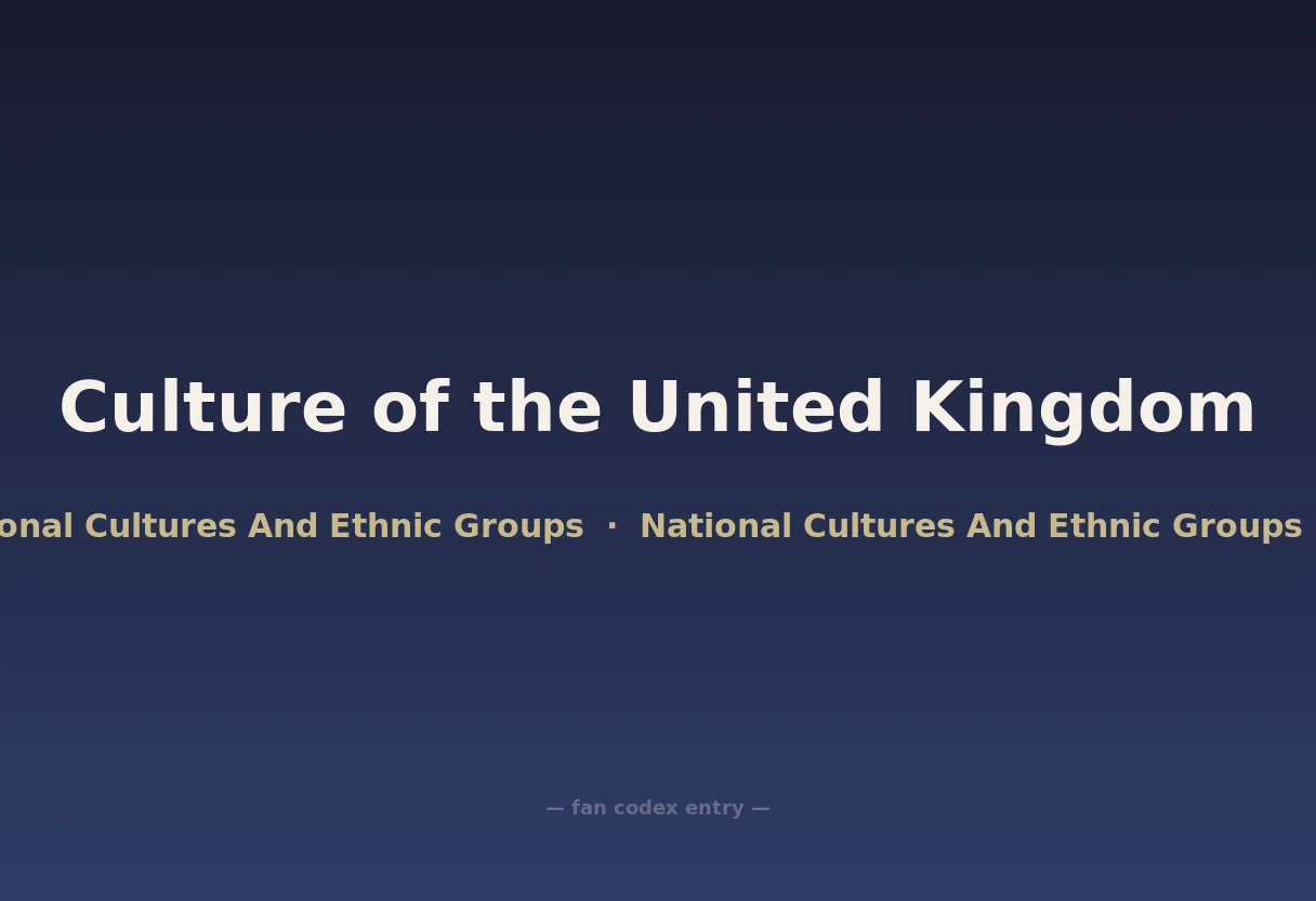 Culture of the United Kingdom