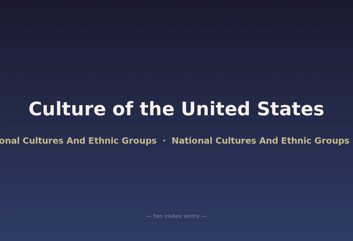 Culture of the United States
