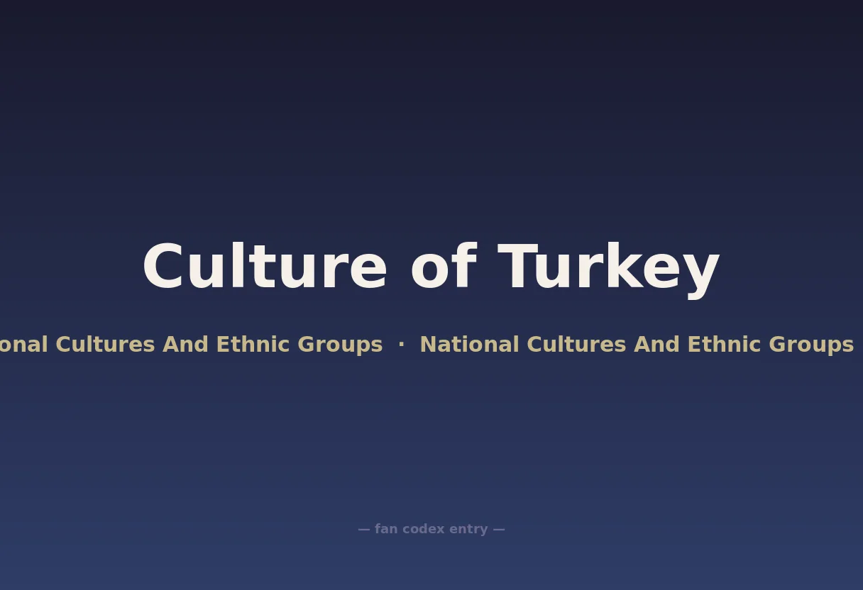 Culture of Turkey
